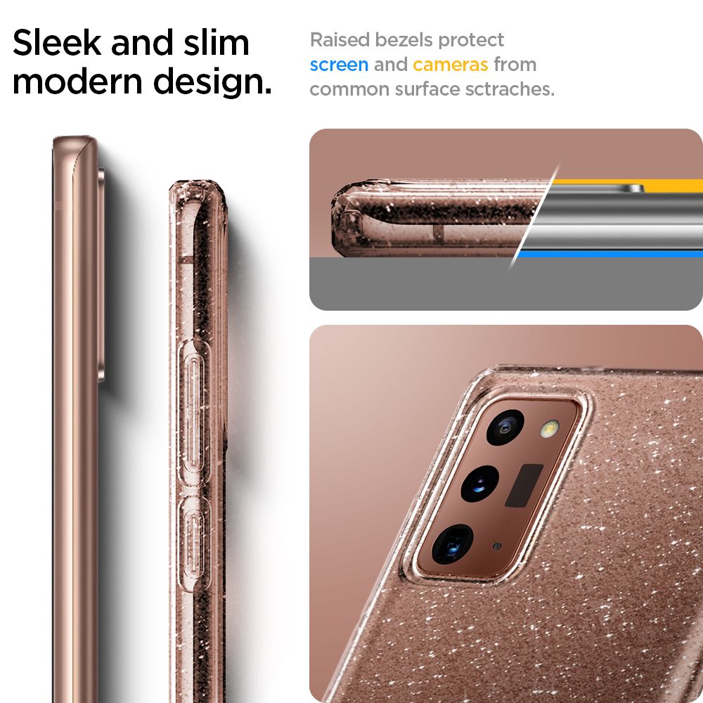 Spigen Liquid Crystal Glitter Prze�roczyste Samsung Galaxy Note 20 / 7