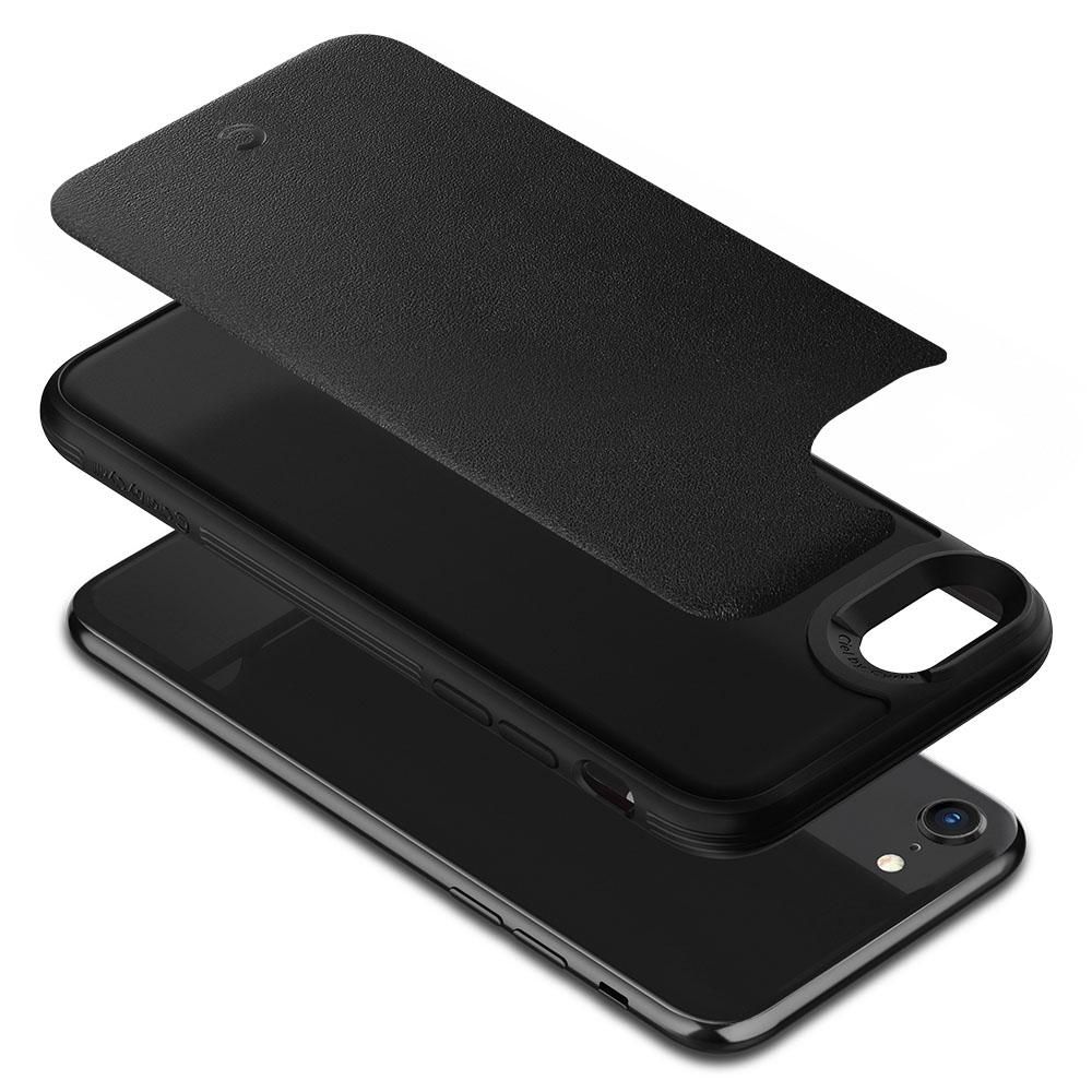 Spigen nakadka Ciel Leather Brick czarna Apple iPhone 8 / 3