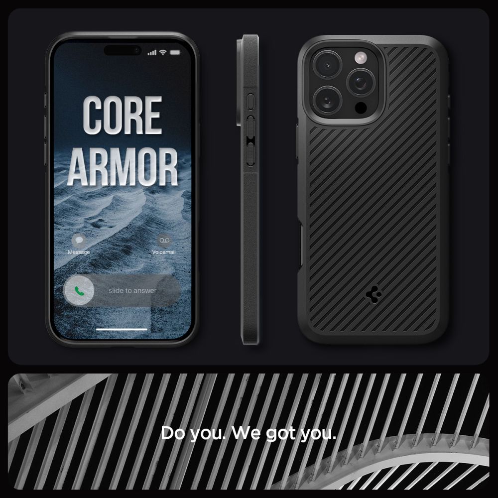 Spigen nak�adka Core Armor czarny Apple iPhone 16 Pro / 11