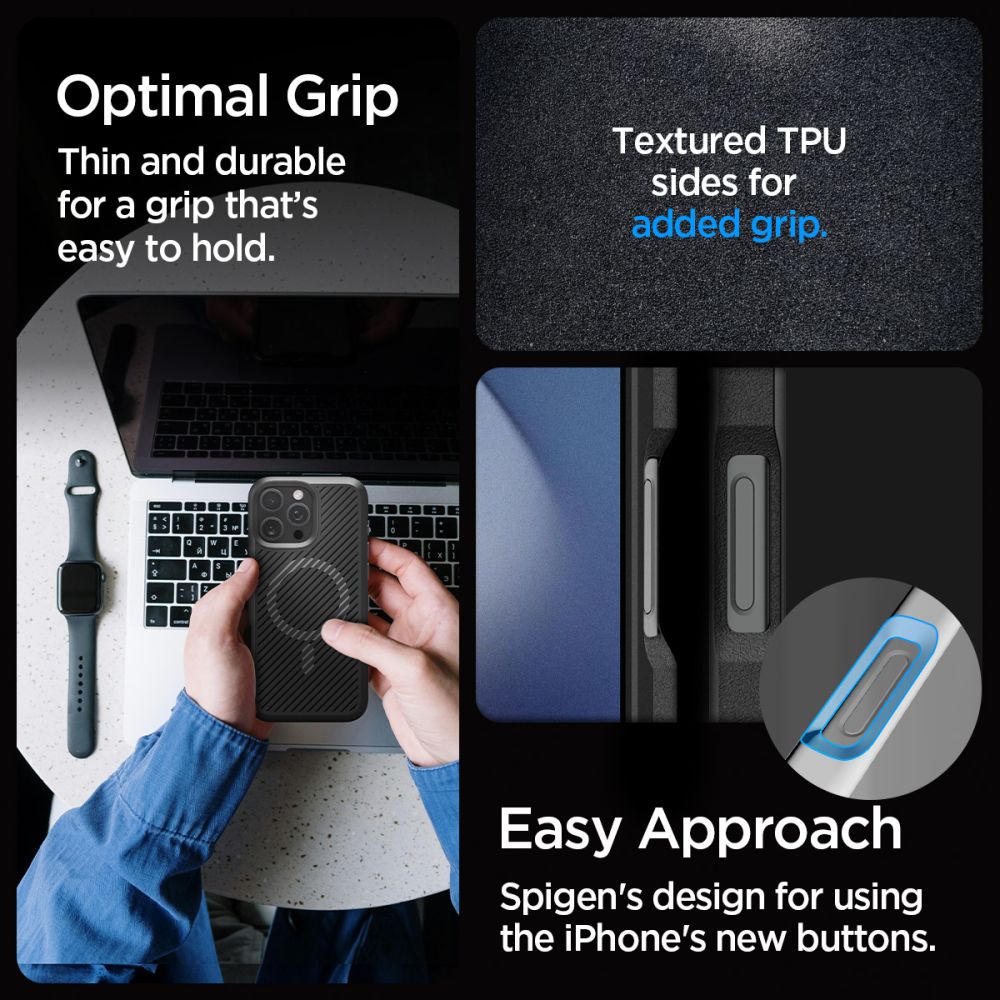 Spigen nak�adka Core Armor Mag MagSafe czarny Apple iPhone 16 Pro / 8