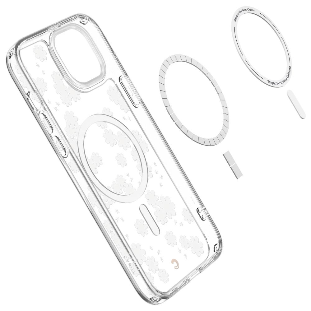 Spigen nak�adka Cyrill Cecile Mag Magsafe bia�a daisy Apple iPhone 14 Max / 3