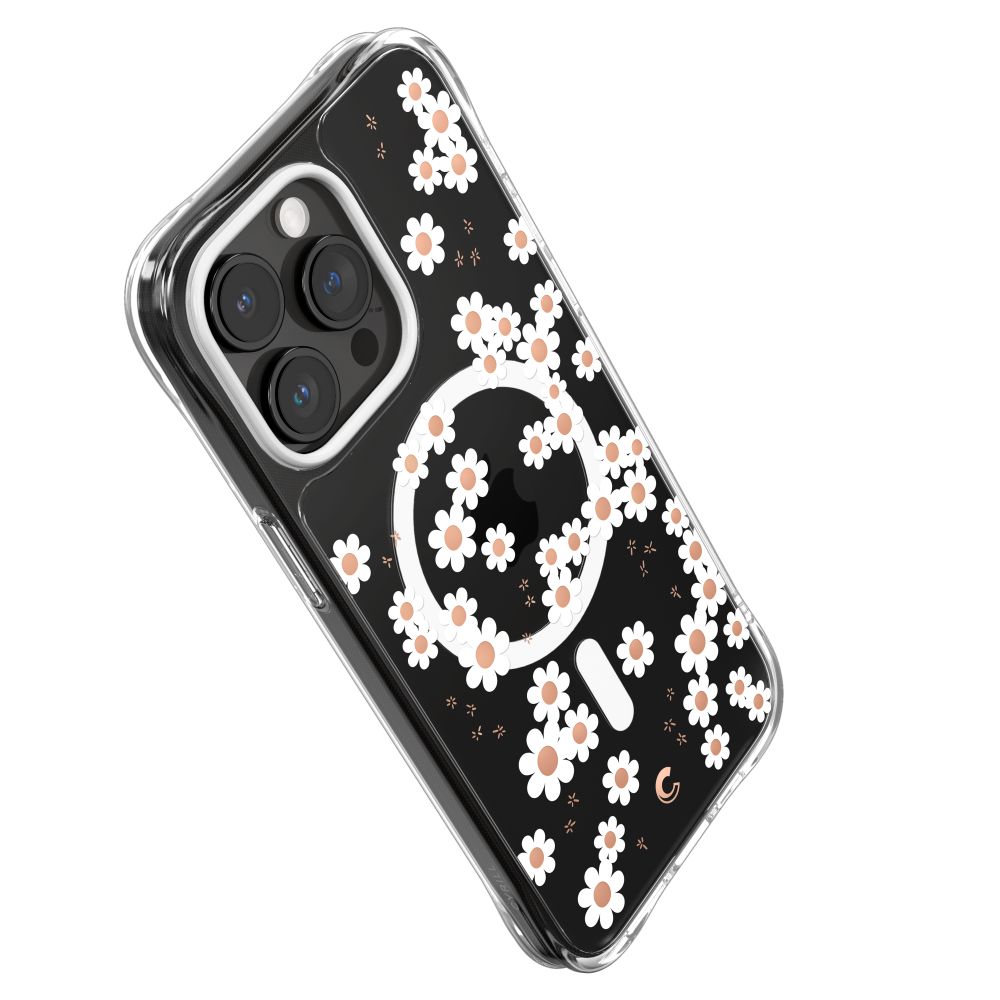 Spigen nak�adka Cyrill Cecile Mag Magsafe bia�a Daisy Apple iPhone 15 Pro / 7