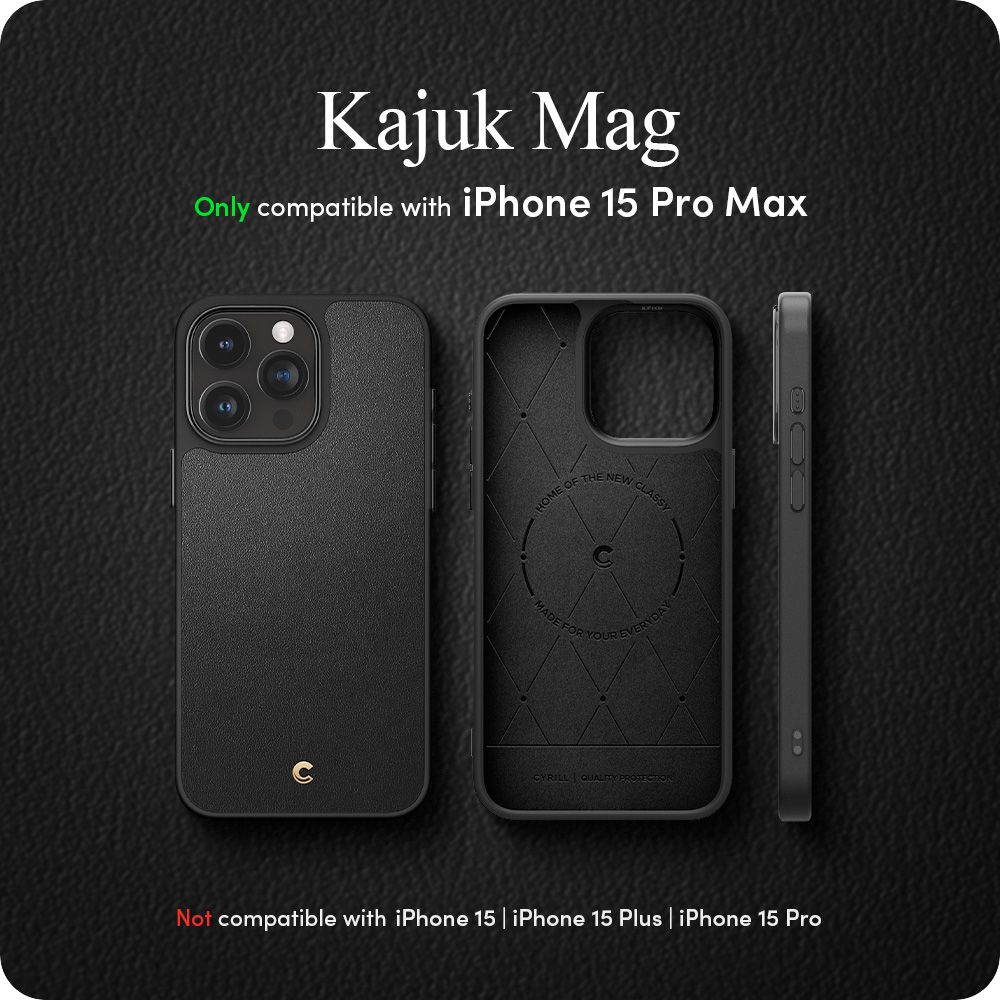 Spigen nak�adka Cyrill Kajuk Mag Magsafe czarny Apple iPhone 15 Pro Max / 11