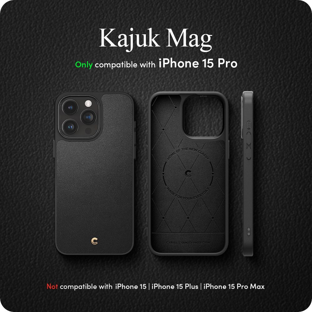 Spigen nak�adka Cyrill Kajuk Mag Magsafe czarny Apple iPhone 15 Pro / 11