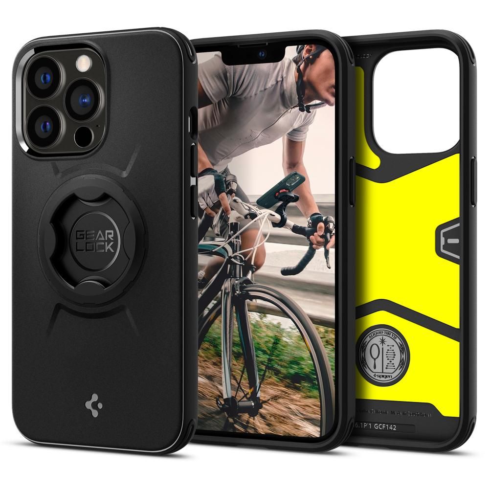 Spigen nak�adka Gearlock GCF143 Bike Mount Case czarna Apple iPhone 13 Pro / 2