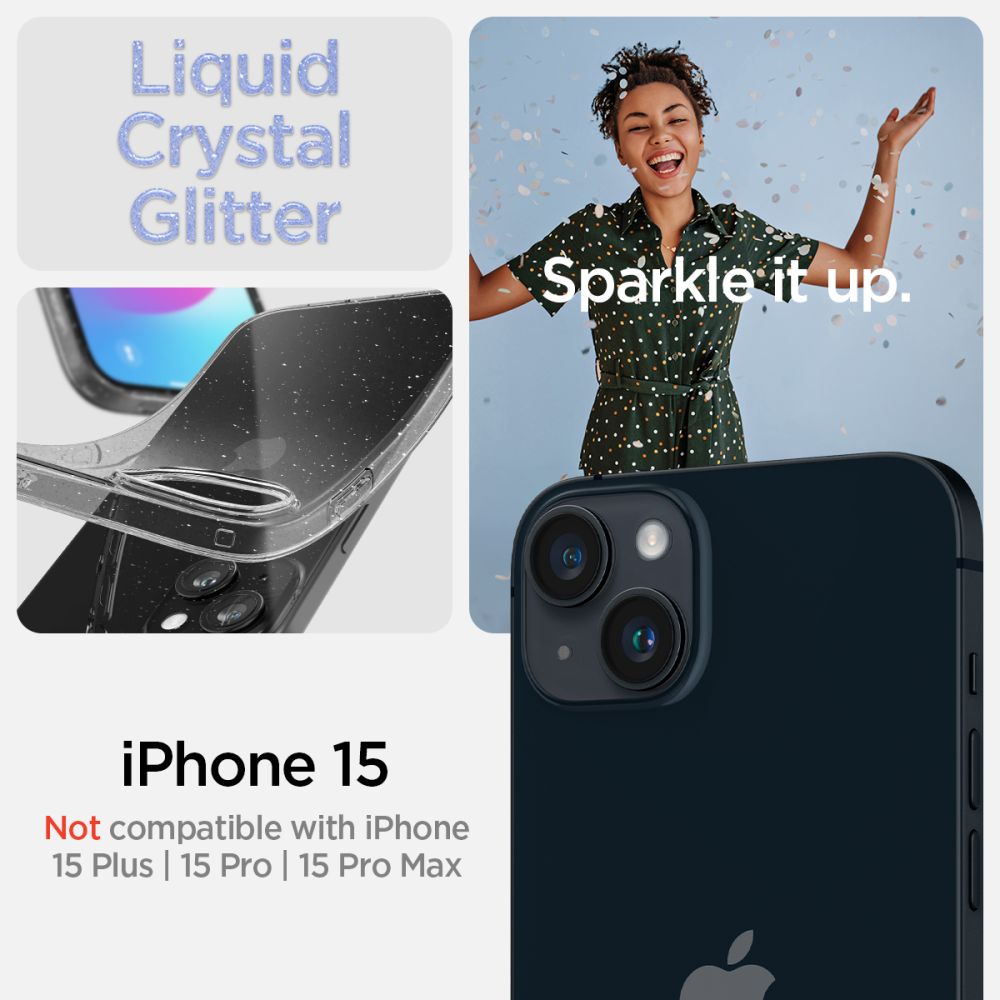 Spigen nak�adka Liquid Crystal Apple iPhone 15 / 10
