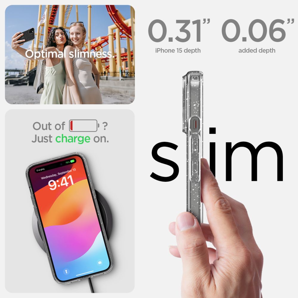 Spigen nak�adka Liquid Crystal Apple iPhone 15 / 12