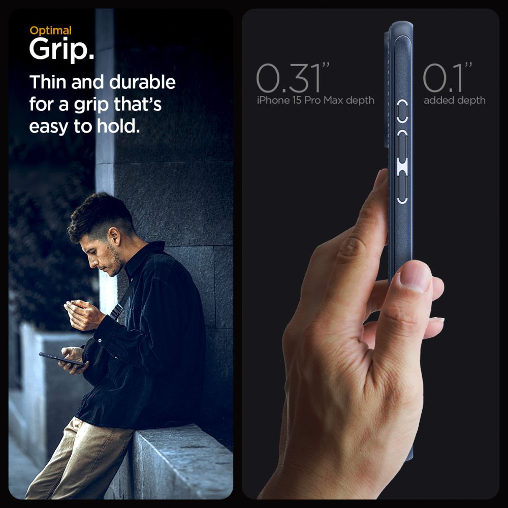 Spigen nak�adka Mag Armor Magsafe granatowa Apple iPhone 15 Pro Max / 11