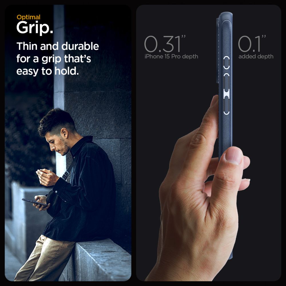 Spigen nak�adka Mag Armor Magsafe granatowa Apple iPhone 15 Pro / 11