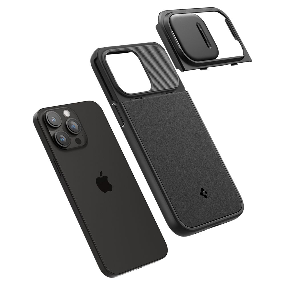 Spigen nakadka Optik Armor Mag Magsafe czarny Apple iPhone 15 Pro Max / 11
