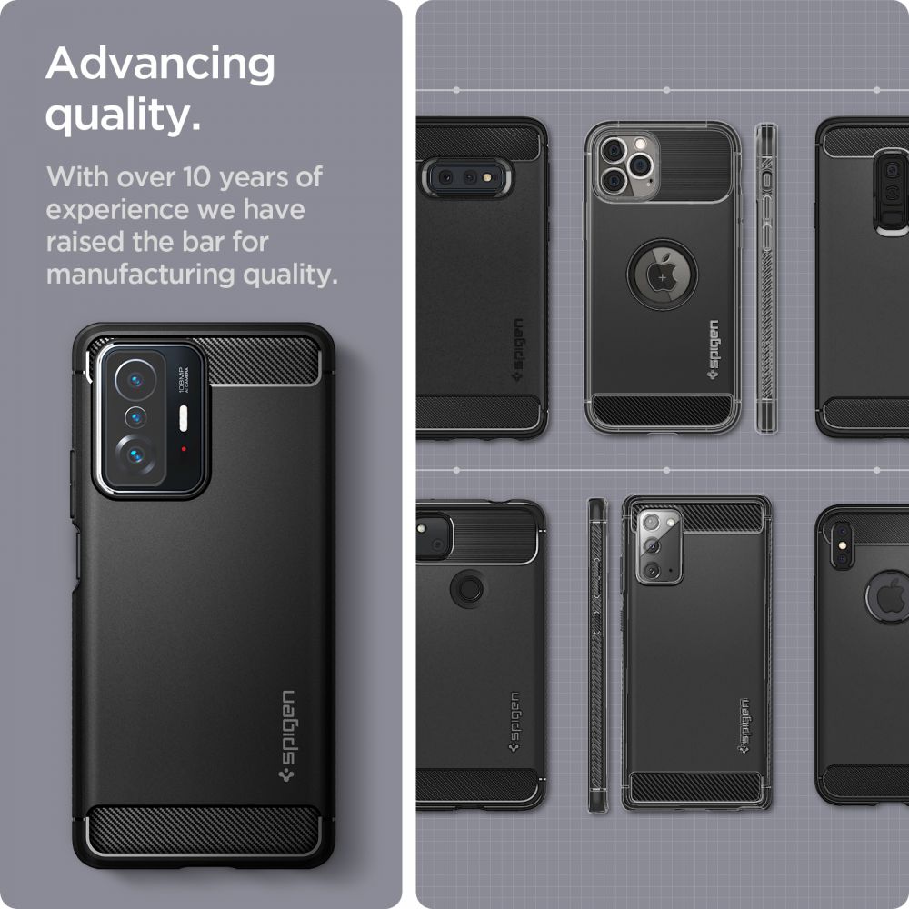 Spigen nak�adka Rugged Armor czarna Xiaomi 11T Pro 5G / 6