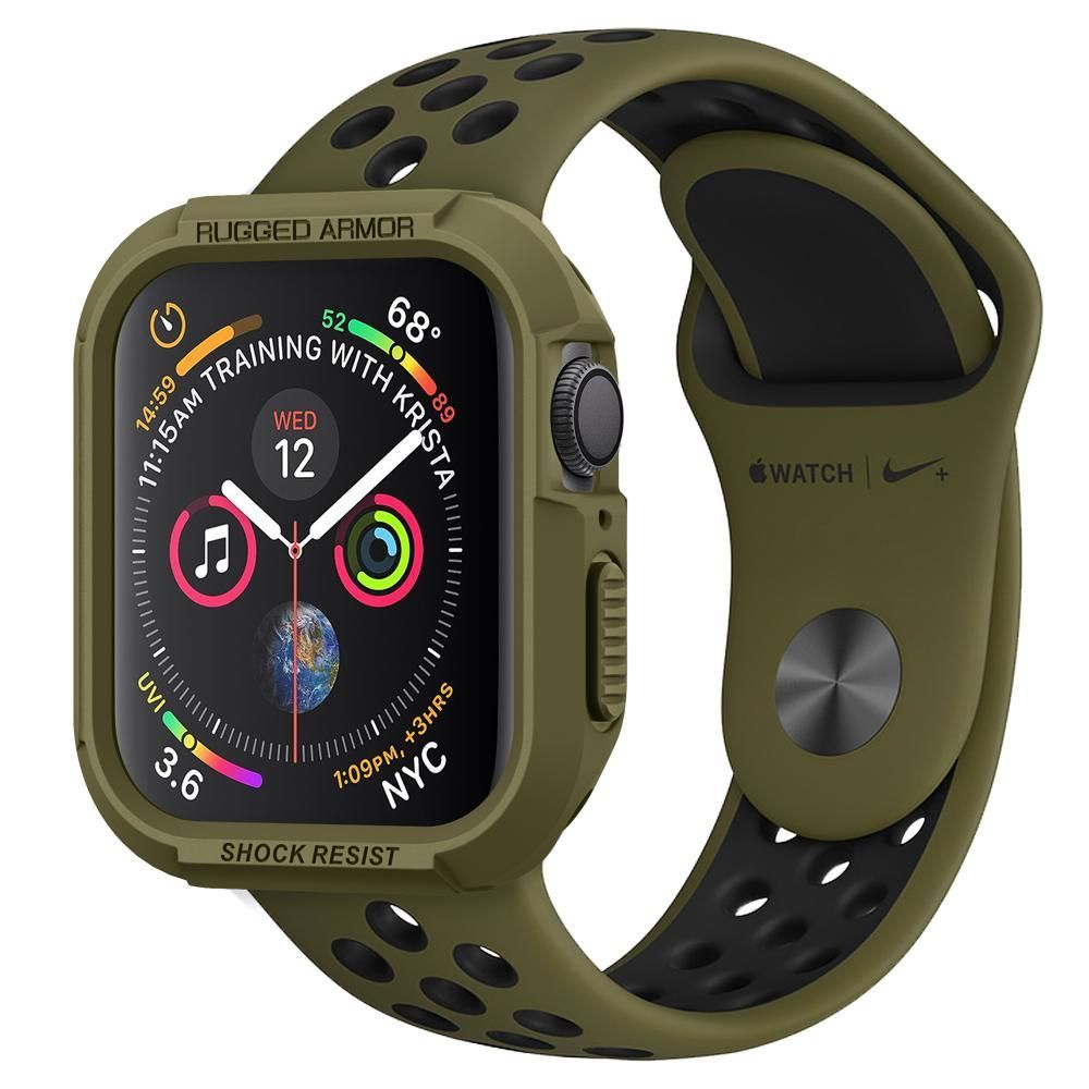 Spigen nak�adka Rugged Armor do Apple Watch 4 / 5 / 6 / SE 44 mm zielona