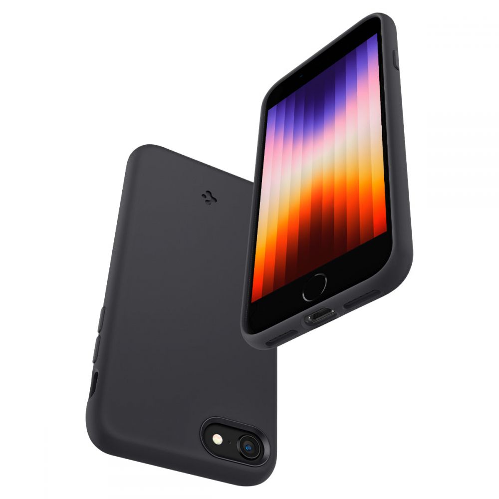 Spigen nakadka Silicone Fit czarna Apple iPhone SE 2020 / 2