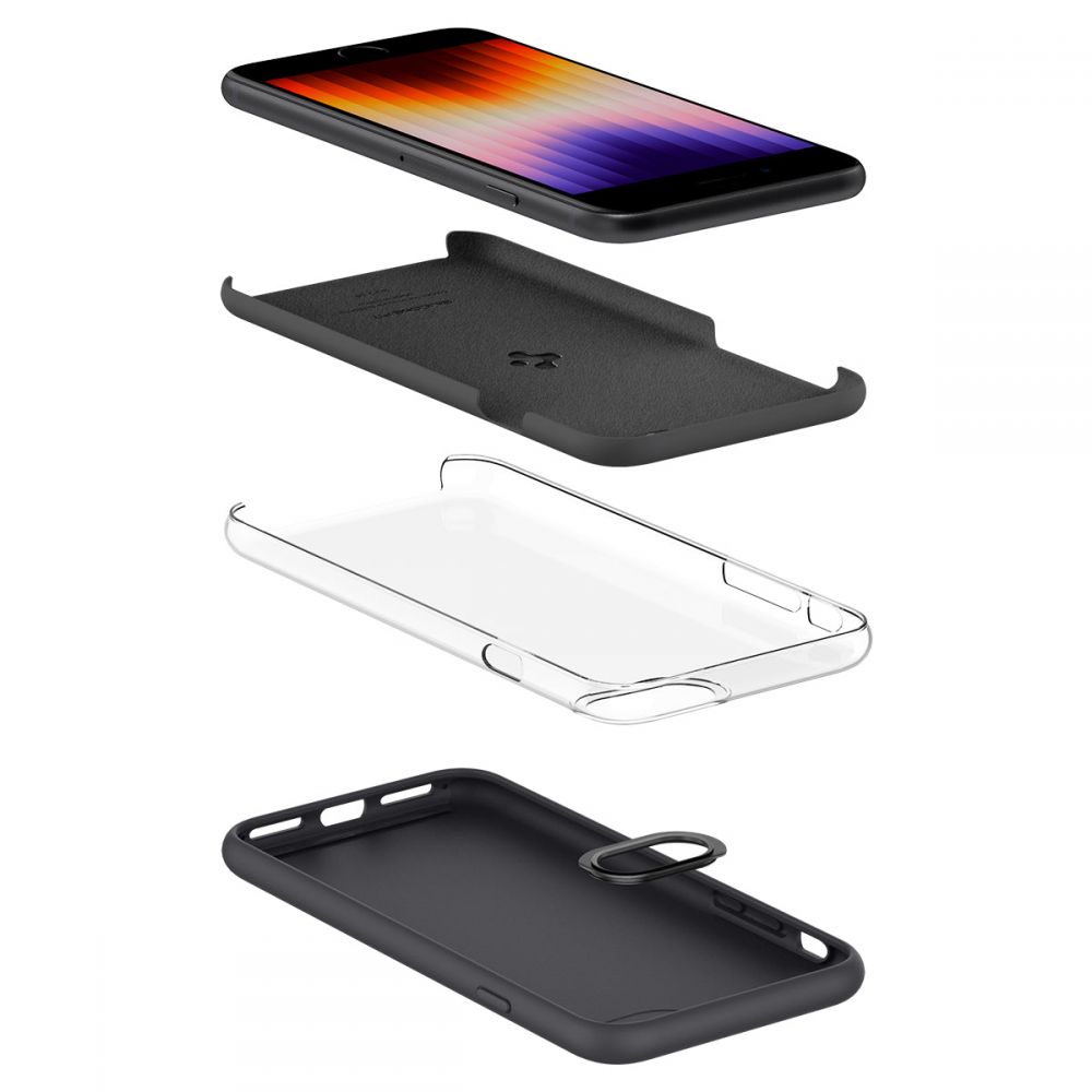 Spigen nakadka Silicone Fit czarna Apple iPhone SE 2022 / 3