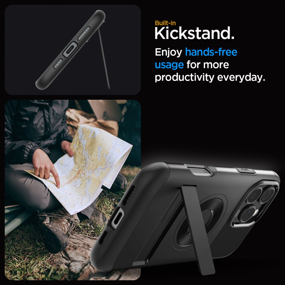 Spigen nak�adka Slim Armor Mag MagSafe czarny Apple iPhone 16 Pro Max / 12