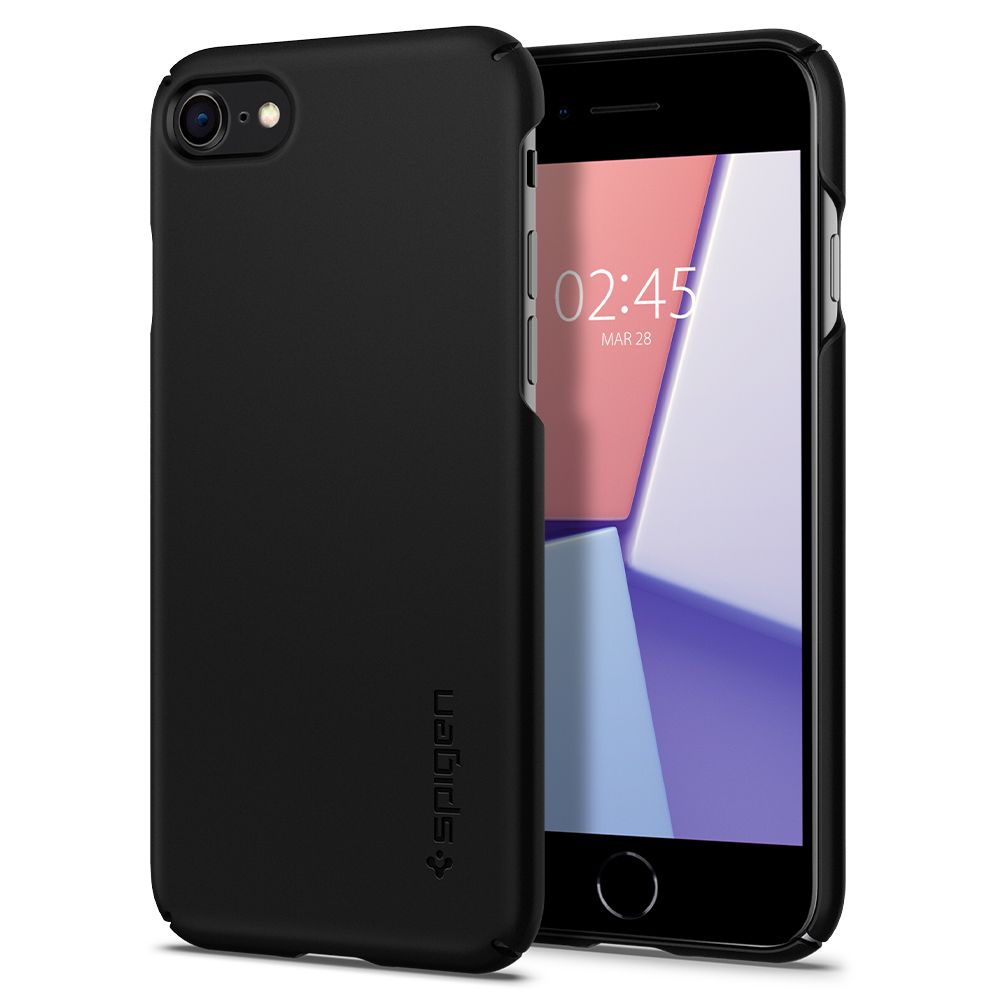 Spigen nakadka Thin Fit czarna Apple iPhone SE 2020