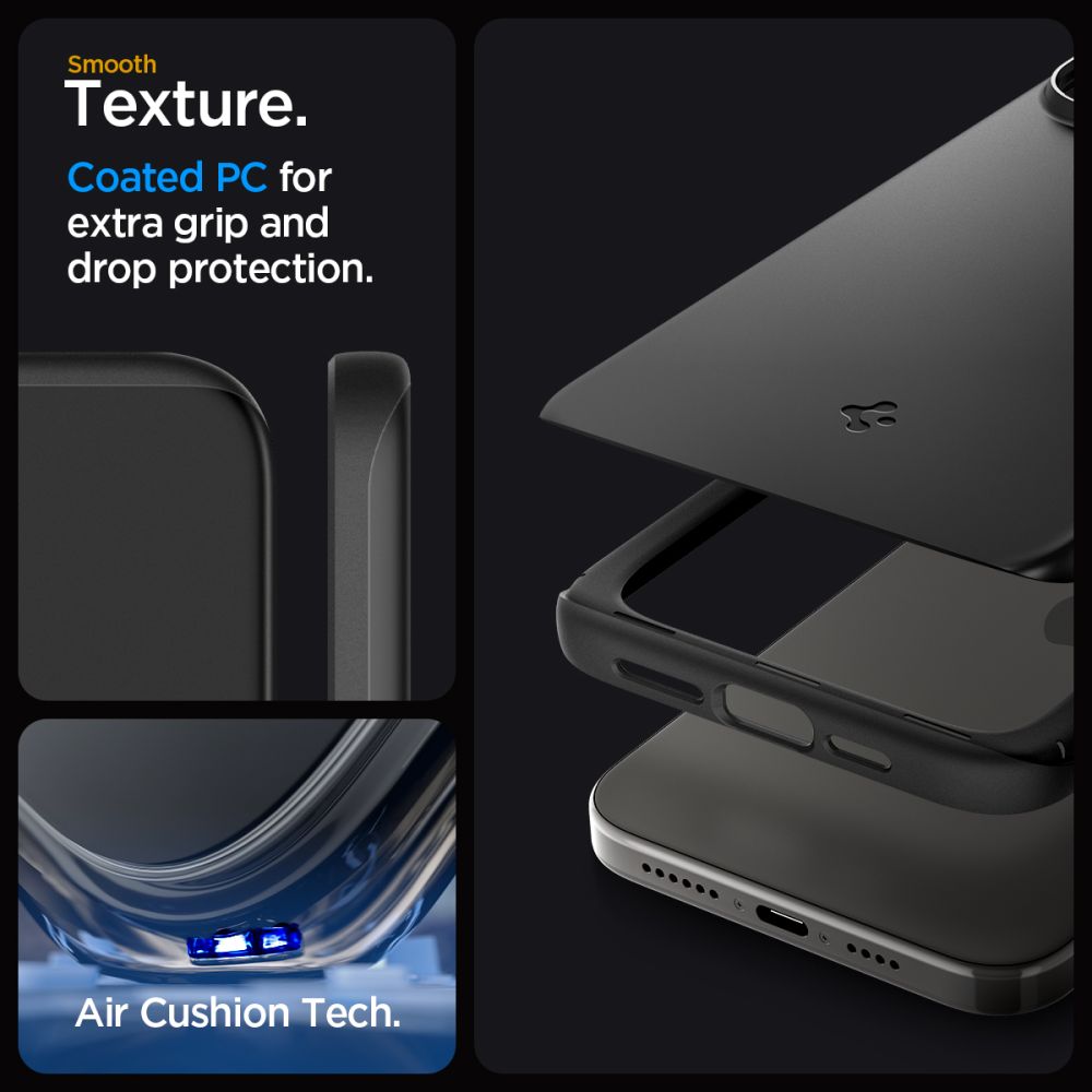 Spigen nakadka Thin Fit czarny Apple iPhone 15 Pro Max / 11