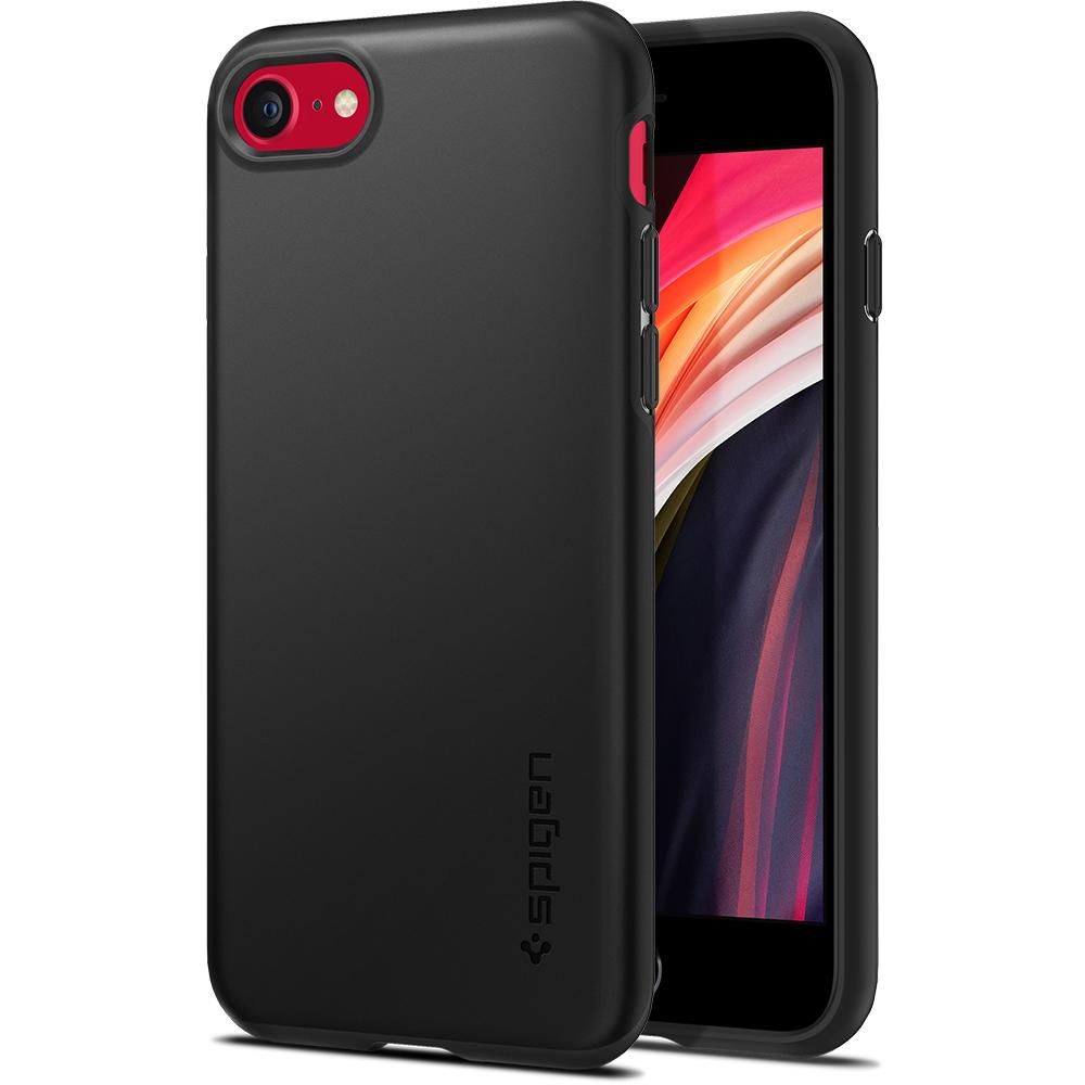 Spigen nakadka Thin Fit Pro czarna Apple iPhone SE 2020