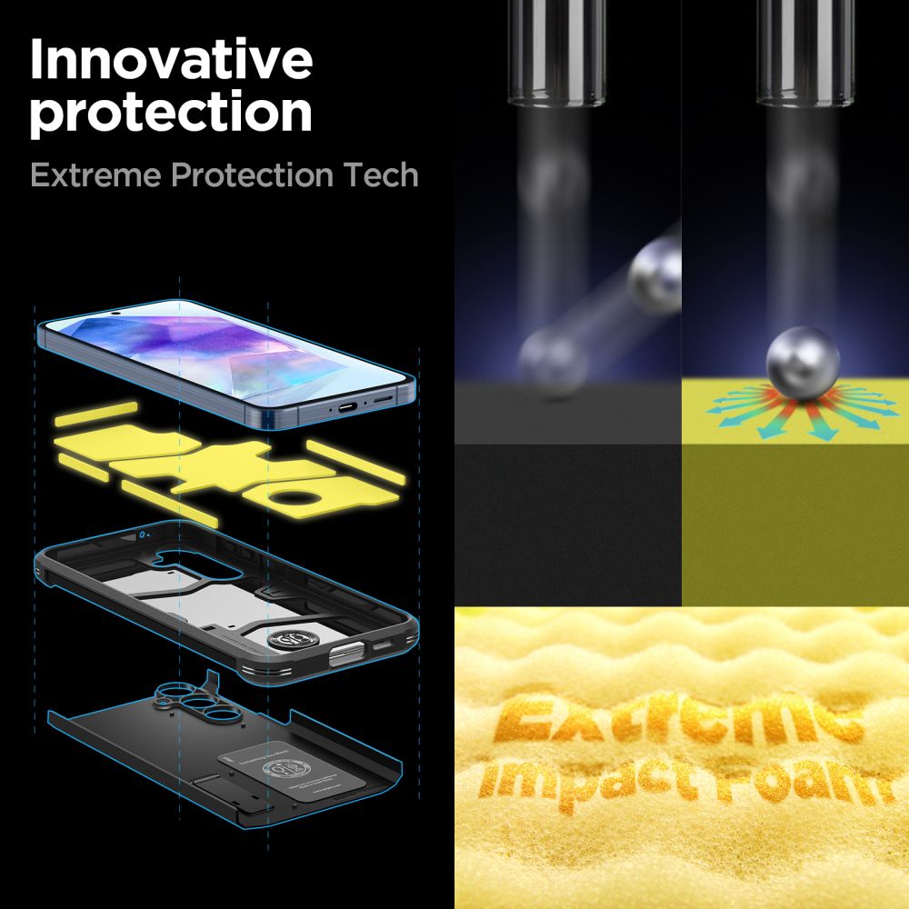 Spigen Nak�adka Tough Armor czarny Samsung Galaxy A55 5G / 11