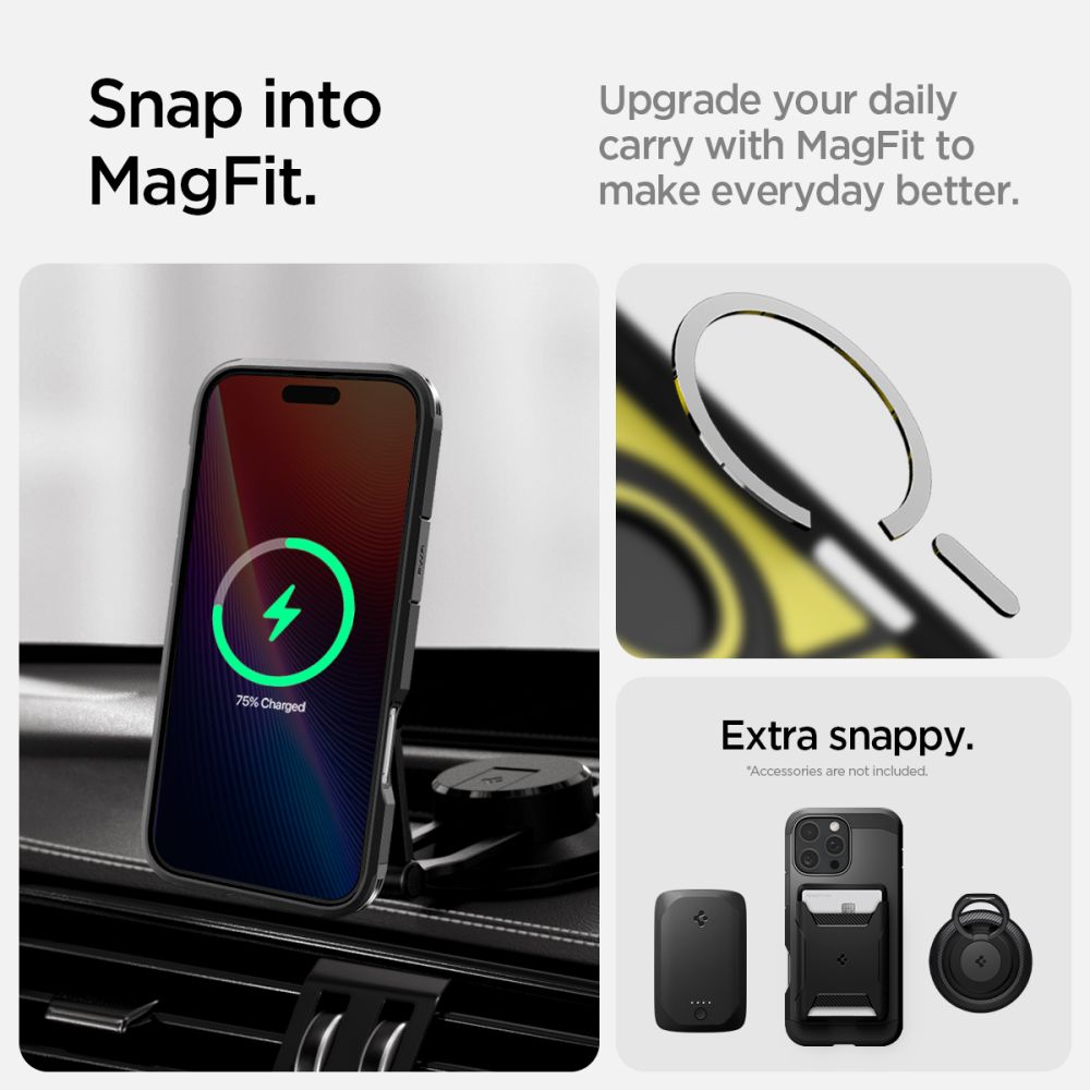 Spigen nak�adka Tough Armor Mag MagSafe czarny Apple iPhone 16 Pro Max / 12