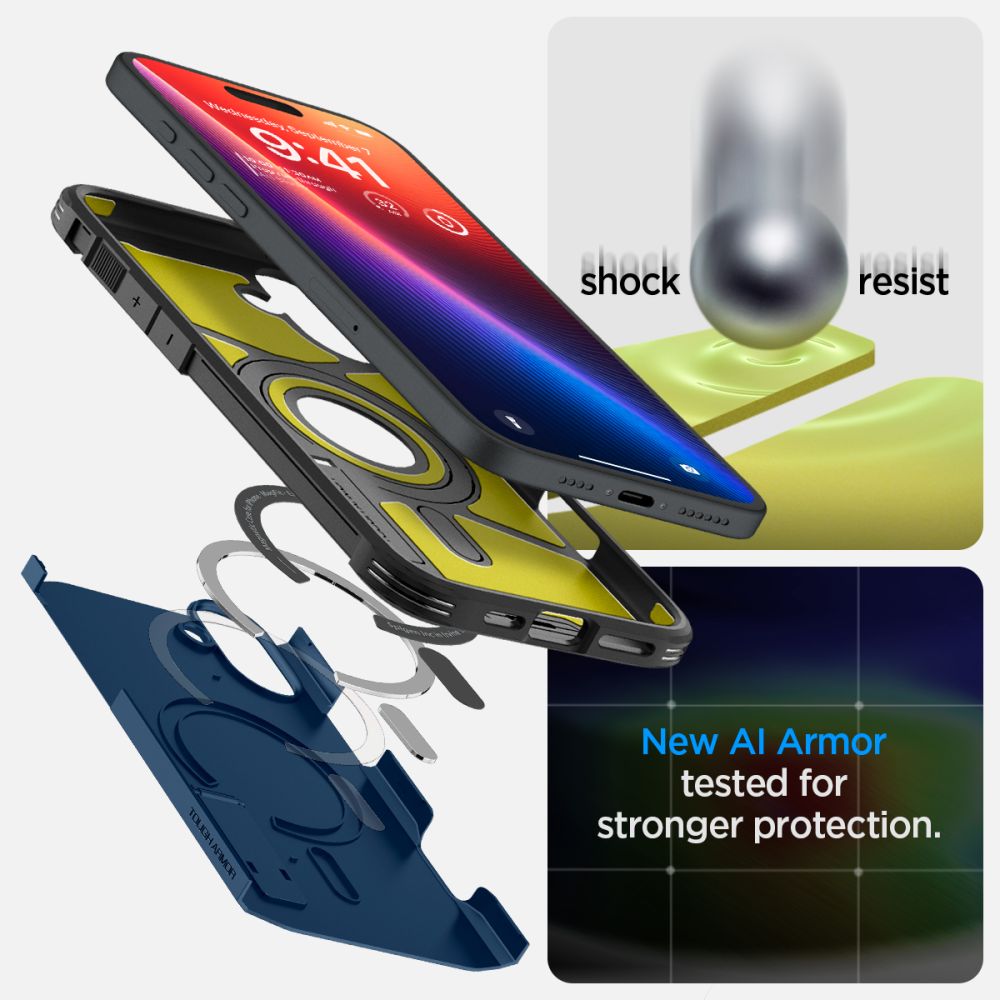 Spigen nak�adka Tough Armor Mag MagSafe granatowa Apple iPhone 16 / 12