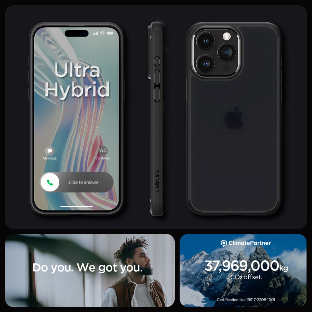 Spigen nak�adka Ultra Hybrid czarny Apple iPhone 15 Pro / 10