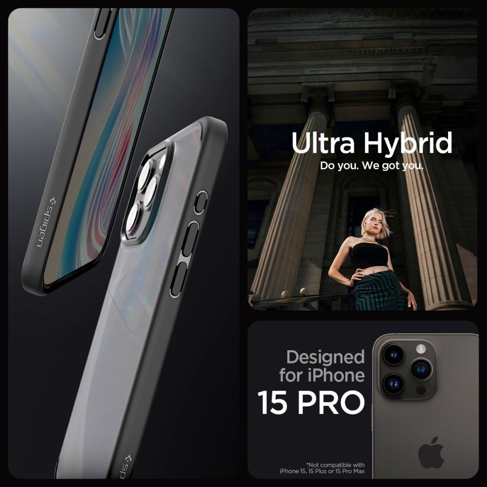 Spigen nakadka Ultra Hybrid czarny Apple iPhone 15 Pro / 5