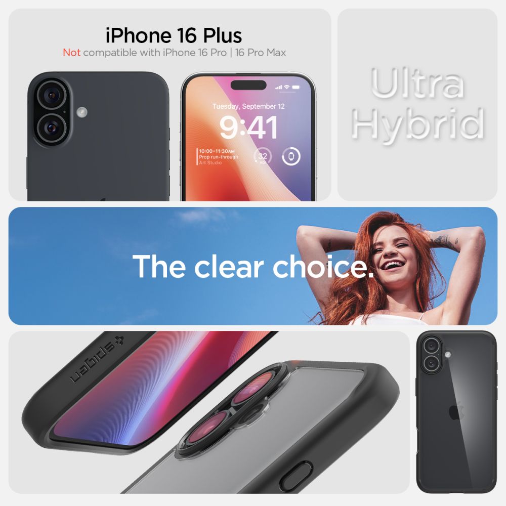 Spigen nak�adka Ultra Hybrid czarny Apple iPhone 16 Plus / 8