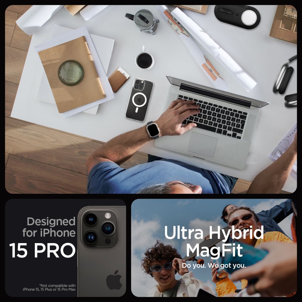 Spigen nakadka Ultra Hybrid Mag Magsafe Apple iPhone 15 Pro / 9