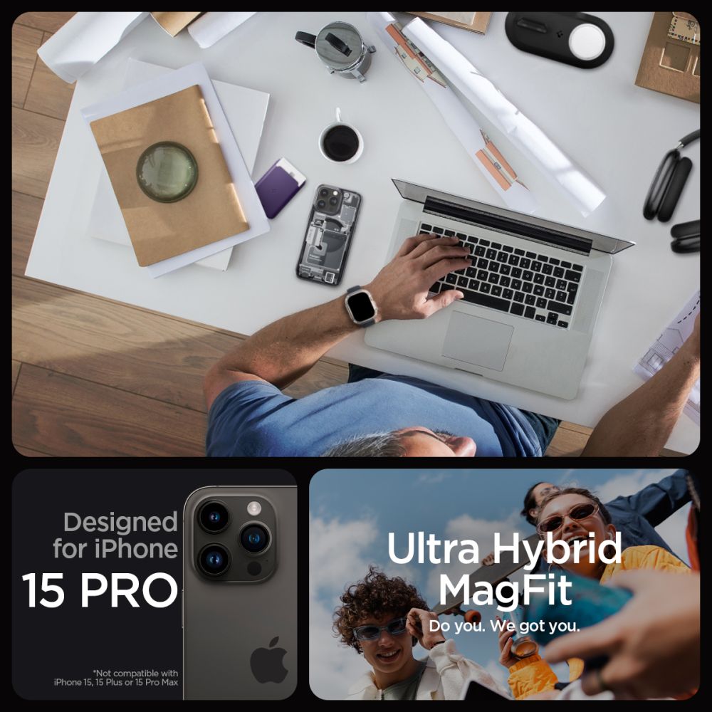 Spigen nakadka Ultra Hybrid Mag Magsafe Apple iPhone 15 Pro / 10