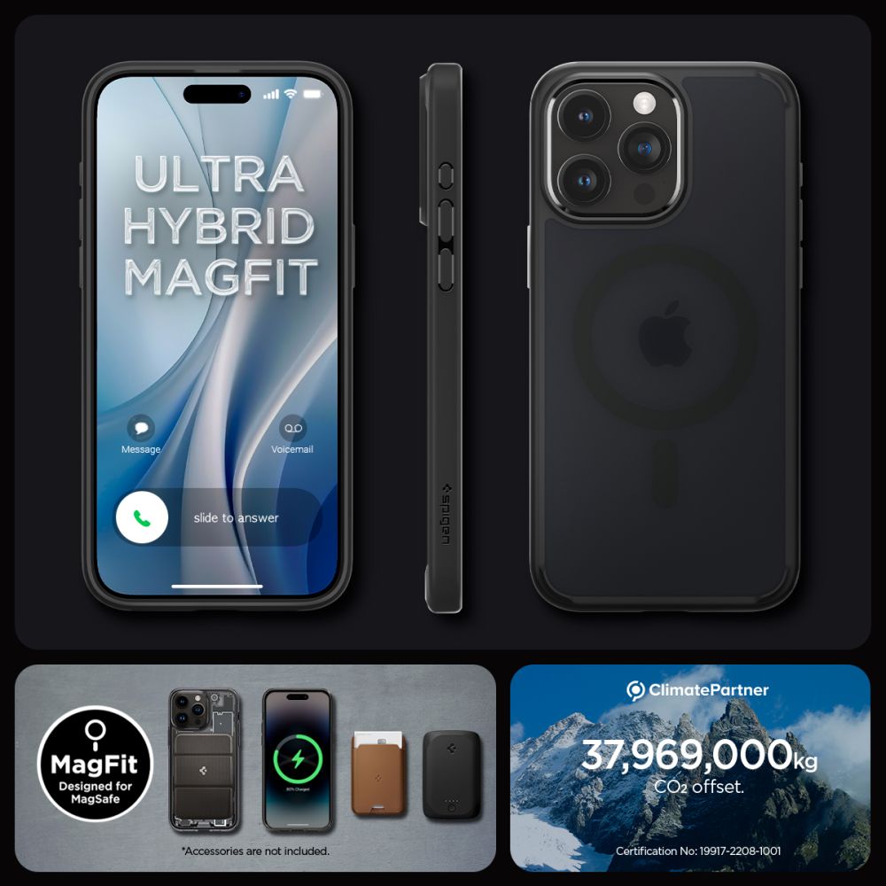 Spigen nakadka Ultra Hybrid Mag Magsafe czarny Apple iPhone 15 Pro Max / 12