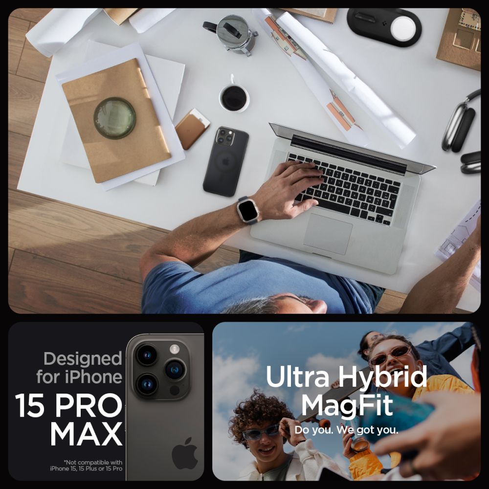Spigen nakadka Ultra Hybrid Mag Magsafe czarny Apple iPhone 15 Pro Max / 7