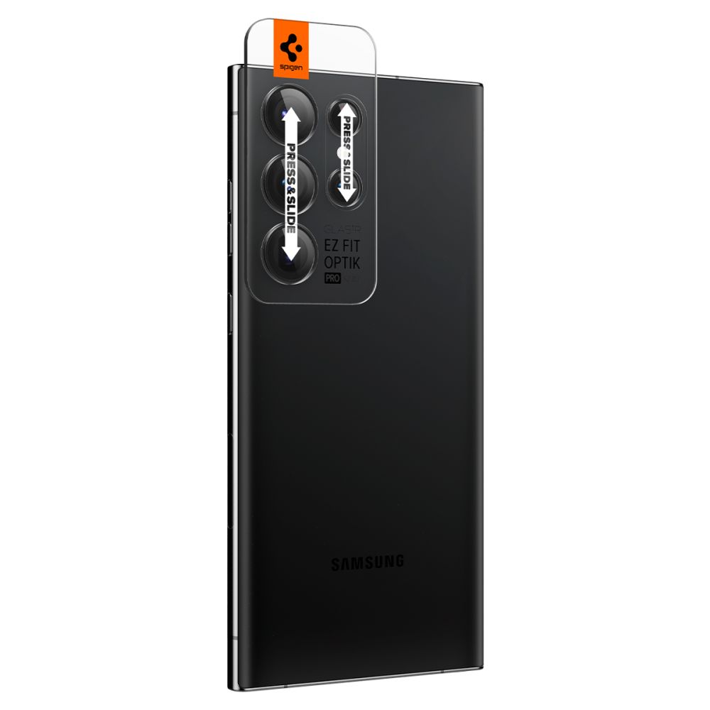 Spigen os�ona aparatu Optik Pro Camera Protector 2-pack czarny Samsung Galaxy S23 Ultra / 7