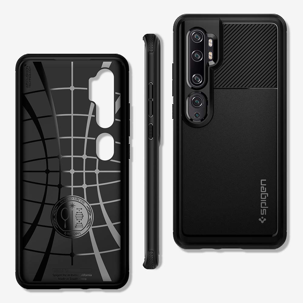 Spigen Rugged Armor Czarne Xiaomi Mi Note 10 / 4