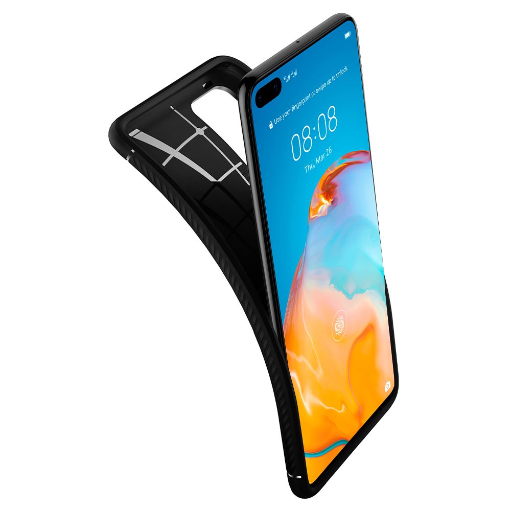 Spigen Rugged Armor Czarne Huawei P40 / 7 Spigen Rugged Armor Czarne Huawei P40 / 7