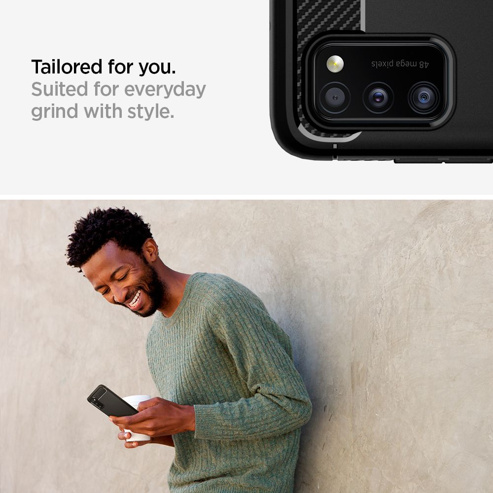 Spigen Rugged Armor Czarne Samsung Galaxy A41 / 11