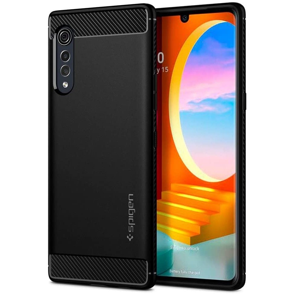 Spigen Rugged Armor Czarne LG Velvet