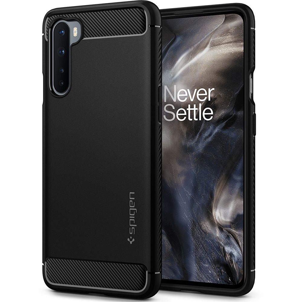 Spigen Rugged Armor Czarne OnePlus Nord