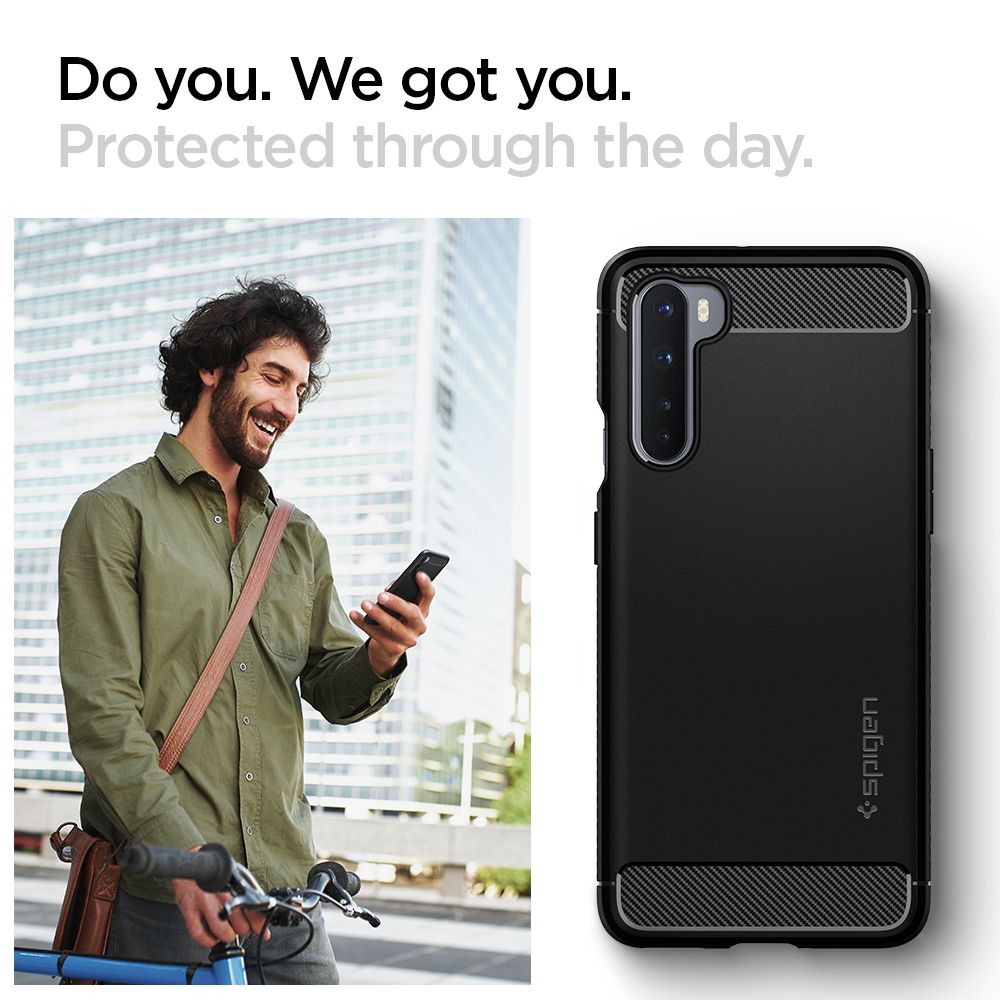 Spigen Rugged Armor Czarne OnePlus Nord / 10