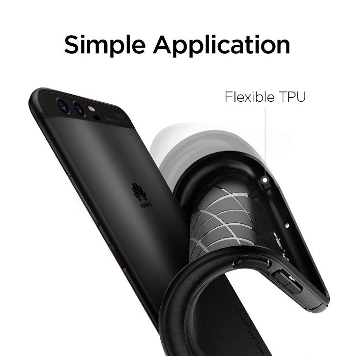 Spigen Rugged Armor czarne Huawei P10 / 6