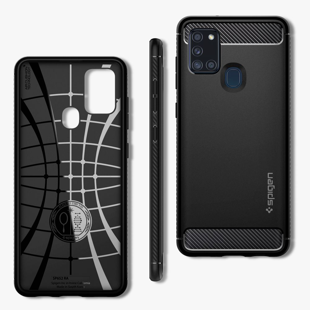 Spigen Rugged Armor Galaxy A21s Czarne Samsung Galaxy A21s / 7 Spigen Rugged Armor Galaxy A21s Czarne Samsung Galaxy A21s / 7