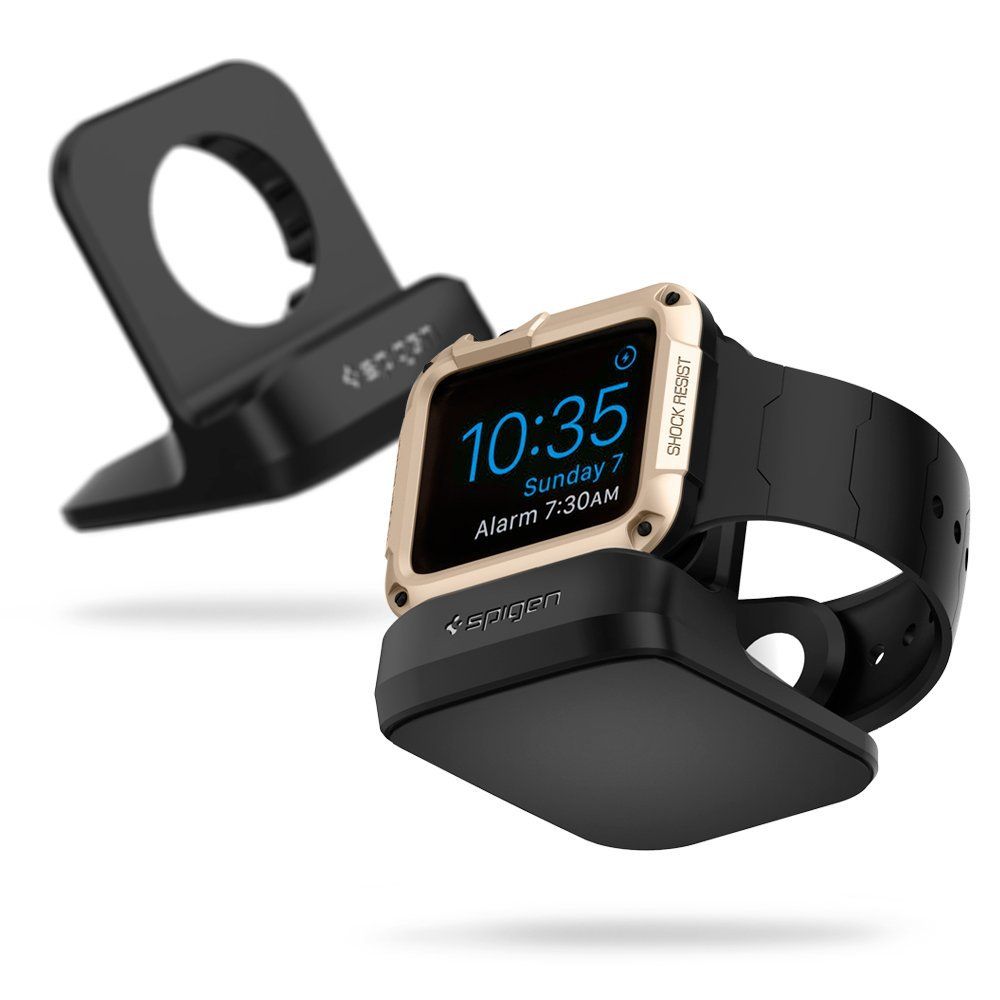 SPIGEN S350 NIGHT STAND APPLE WATCH 38/40/42/44 BLACK / 3
