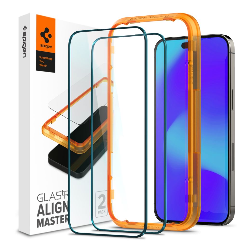 Spigen szko hartowane Alm Glass FC 2-Pack czarne Apple iPhone 14 Pro Max
