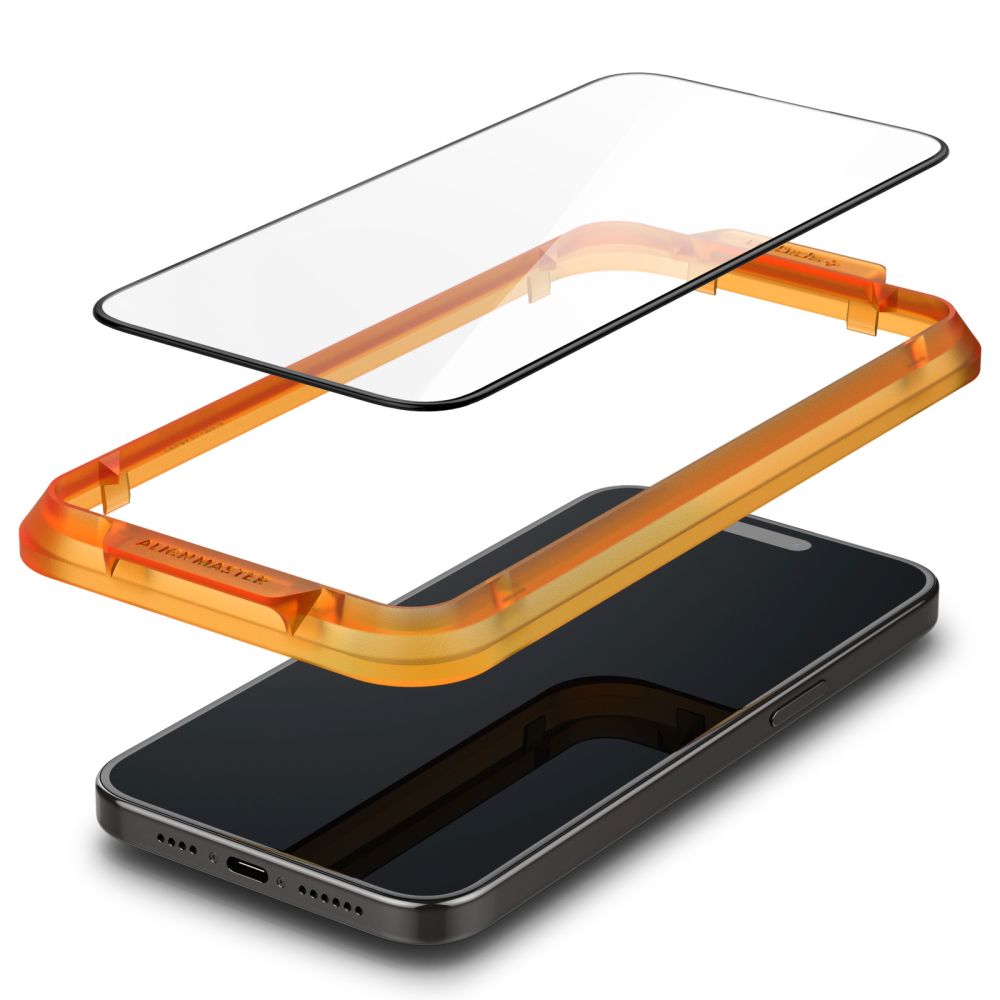 Spigen szko hartowane ALM GLASS FC 2-PACK czarny Apple iPhone 15 Pro / 5