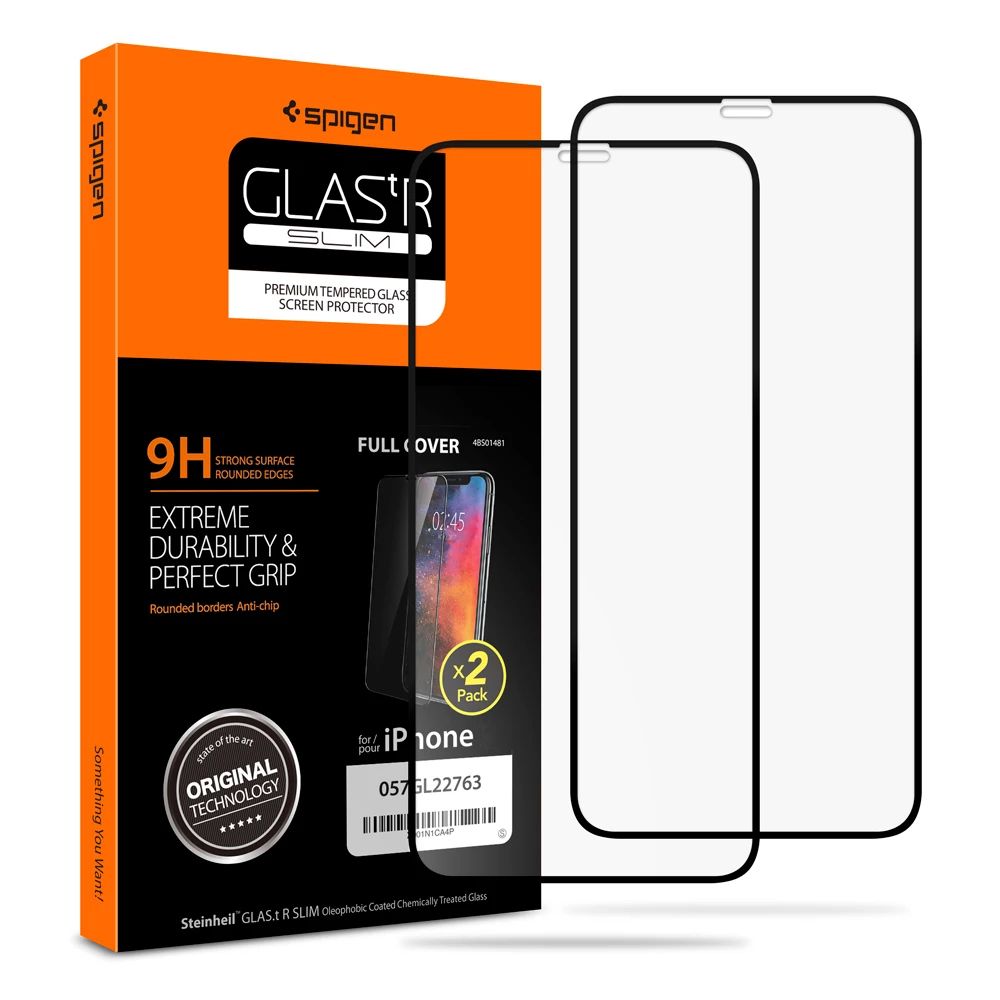 Spigen szk�o hartowane Glass FC 2 - Pack czarne Apple iPhone 11 Pro