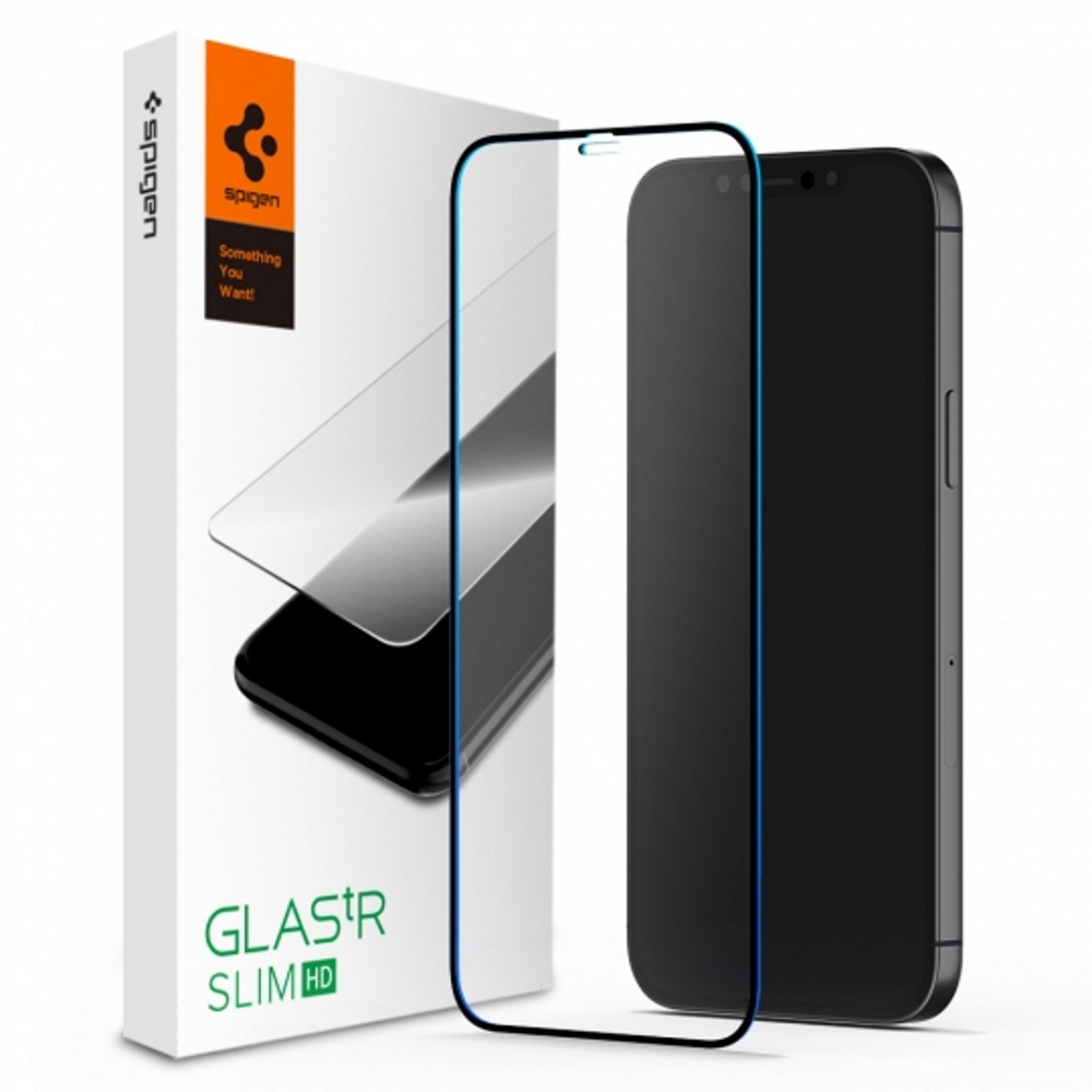 Spigen szko hartowane Glass FC czarna ramka Samsung Galaxy A42 5G