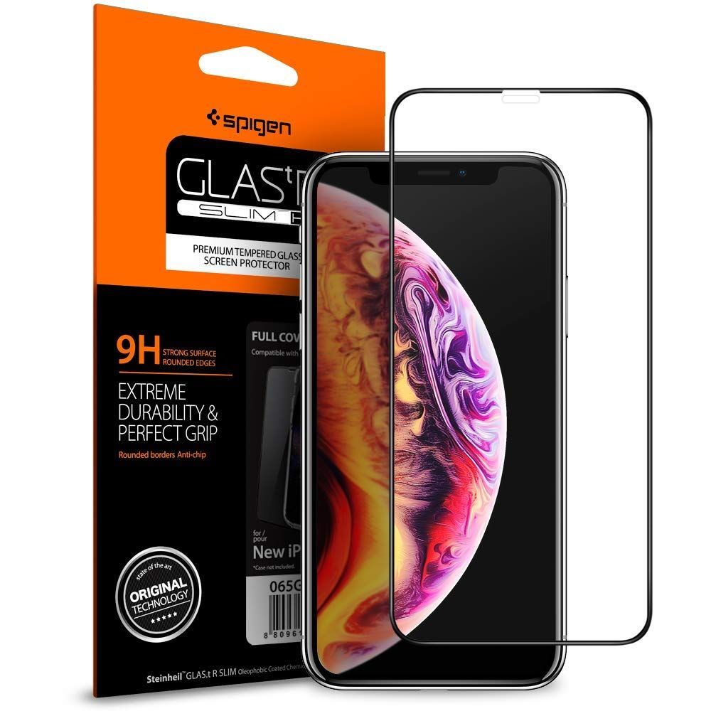 Spigen szko hartowane Glass FC czarne Apple iPhone 11 Pro