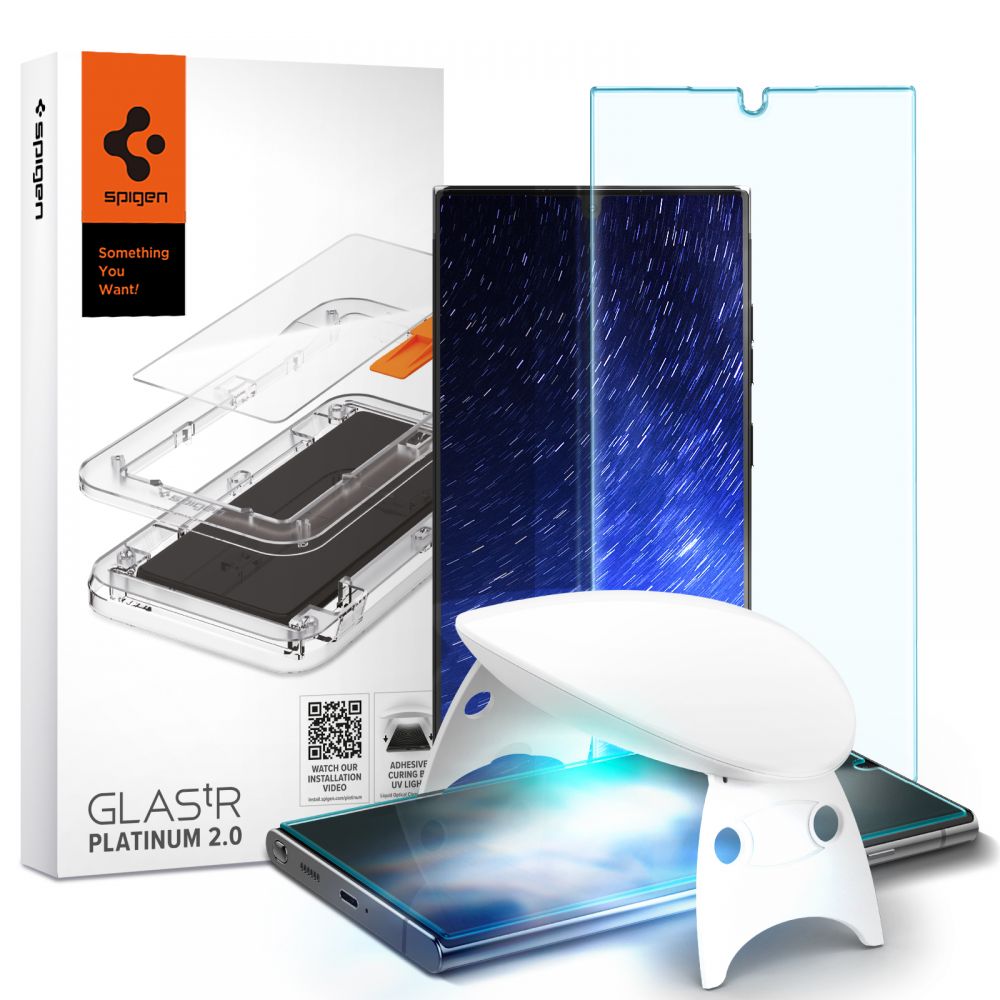 Spigen szk�o hartowane glas.TR platinum Samsung Galaxy S22 Ultra