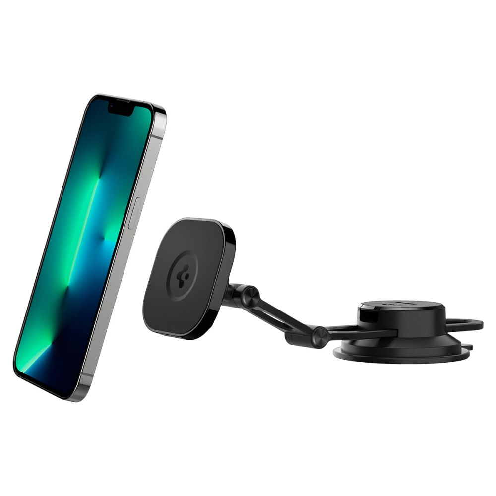Spigen uchwyt samochodowy ITS35-3 Onetap Magnetic Magsafe Windshield & Dashboard Car Mount black
