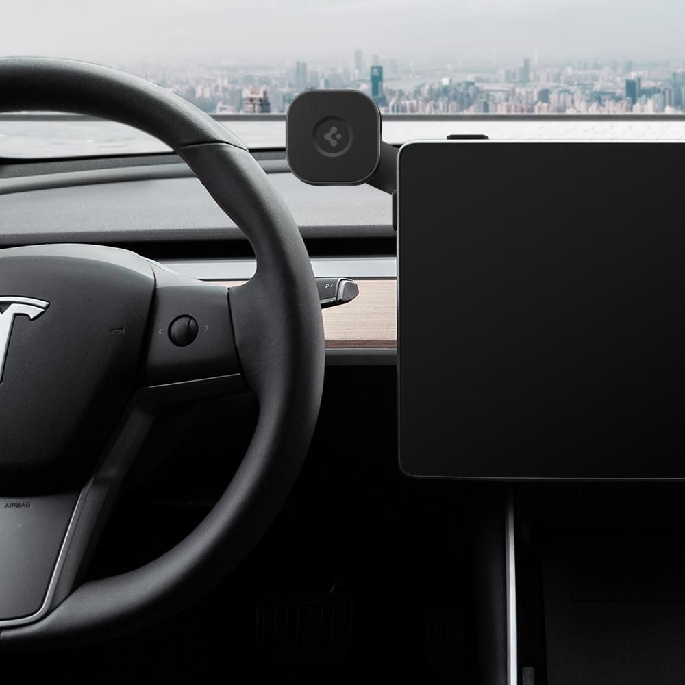 Spigen uchwyt samochodowy OneTap Tesla model Y / 3 MagSafe screen car mount black / 10